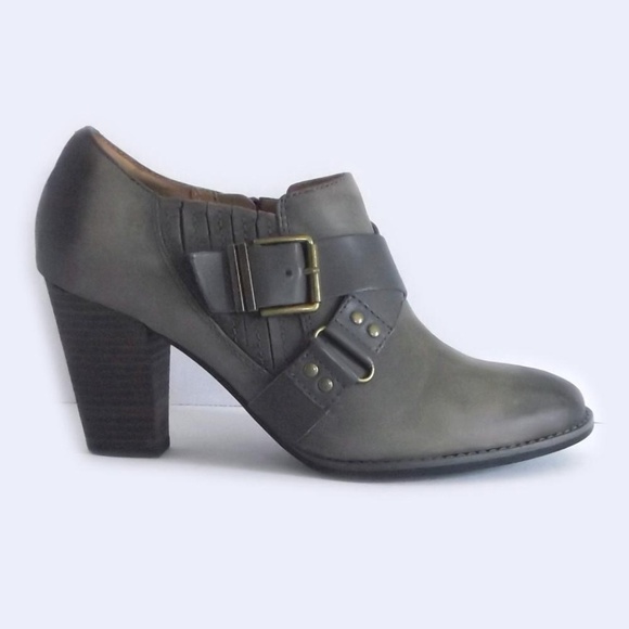 Clarks Indigo Grey Nubuck Leather Booties Size 10 - Picture 3 of 8